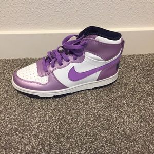 Purple Nike high tops